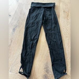 VINTAGE FREE PEOPLE Black Fold-over Leggings